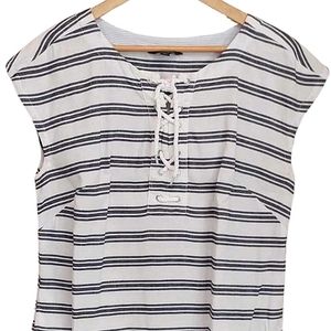 Tommy Hilfiger Cotton and Linen Coastal Market Stripe Dress